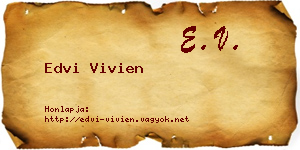 Edvi Vivien névjegykártya